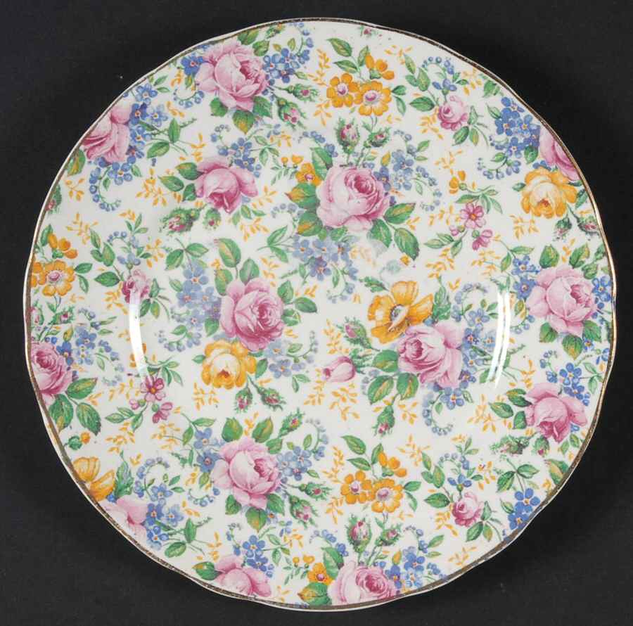 Rosalynde (Old, No Globe Stamp) Bread & Butter Plate by James Kent (England)-1