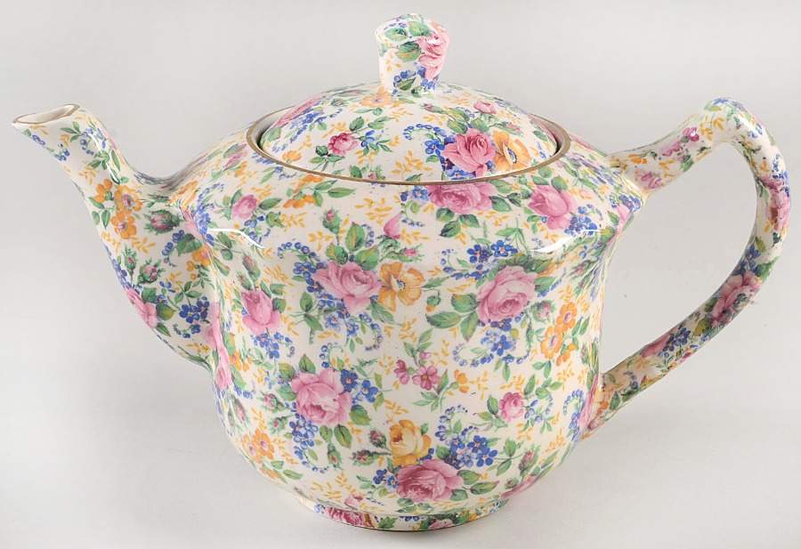 Rosalynde (Old, No Globe Stamp) Teapot & Lid by James Kent (England)-1
