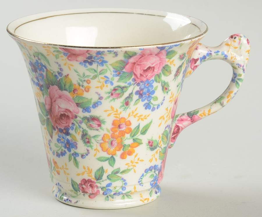 Rosalynde (Old, No Globe Stamp) Flat Cup by James Kent (England)-1