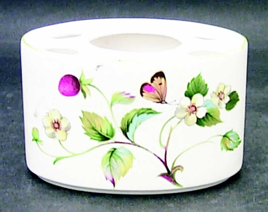 Strawberry (Green Trim, Butterflies) Toothbrush Holder by James Kent (England)-1