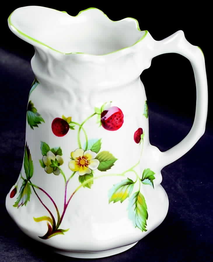 Strawberry (Green Trim, Butterflies) 10 Oz Pitcher by James Kent (England)-1