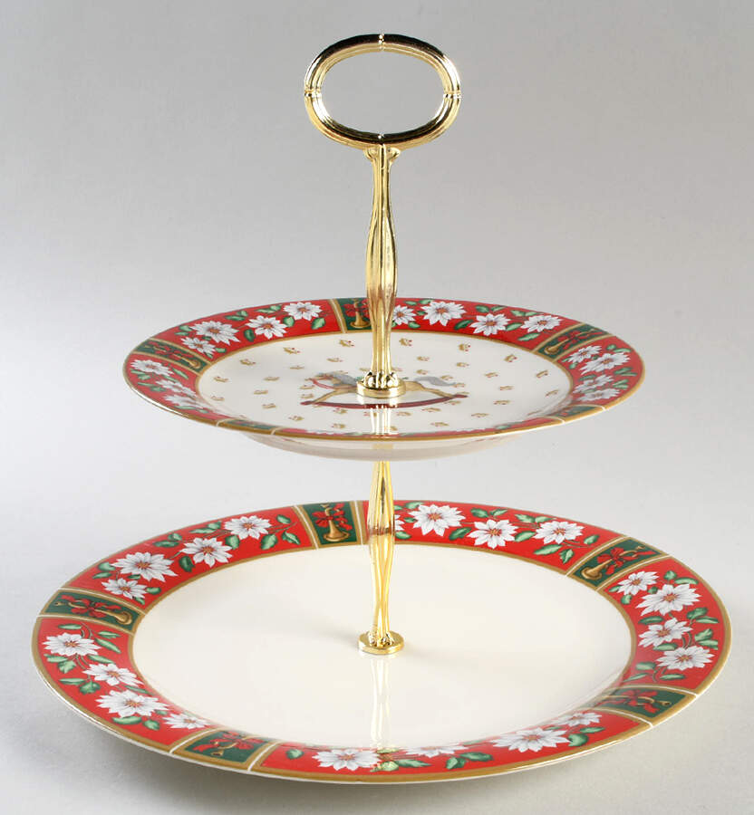 Charlton Hall 6 5/8"-10"  2 Tiered Serving Tray (Dp, Sp) HC by Kobe-1