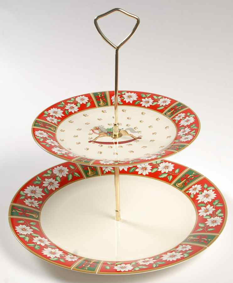 Charlton Hall 2 Tiered Serving Tray (Dinner & Salad Plate) by Kobe-1