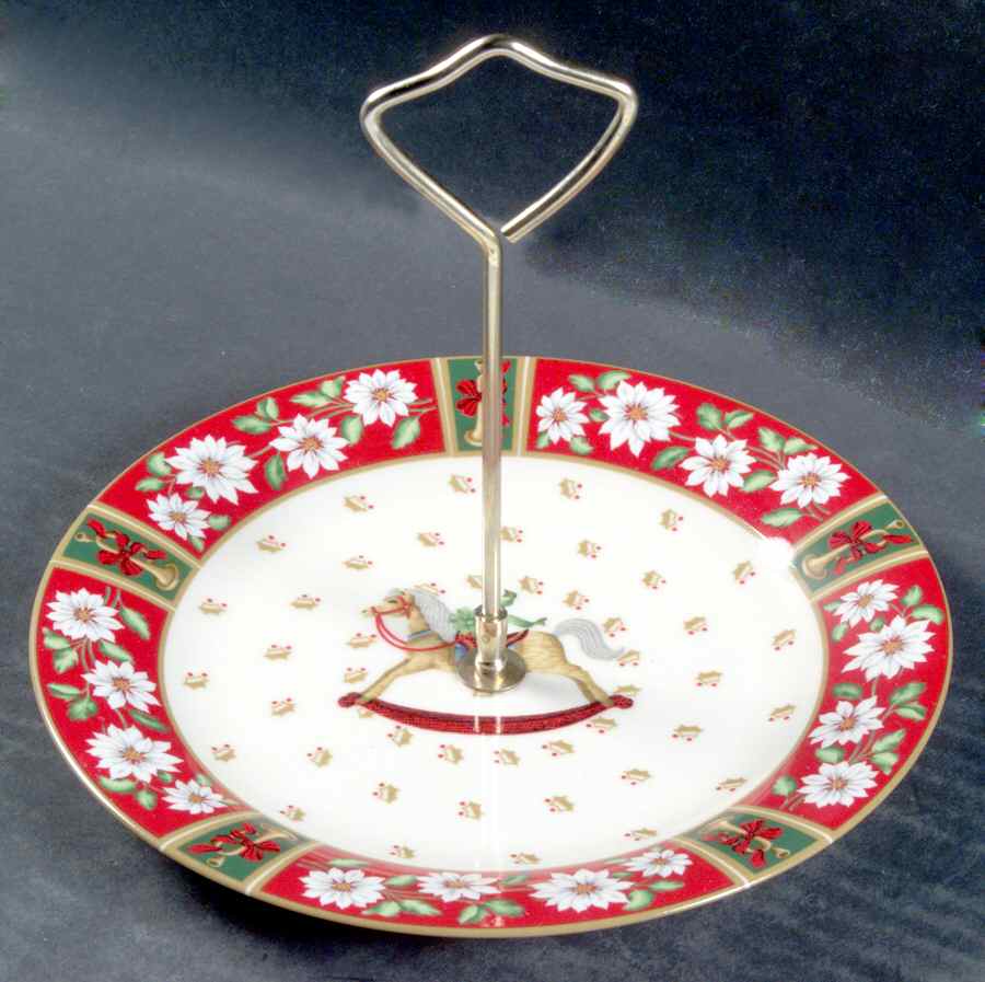 Charlton Hall Round Serving Plate with Handle (SP) by Kobe-1
