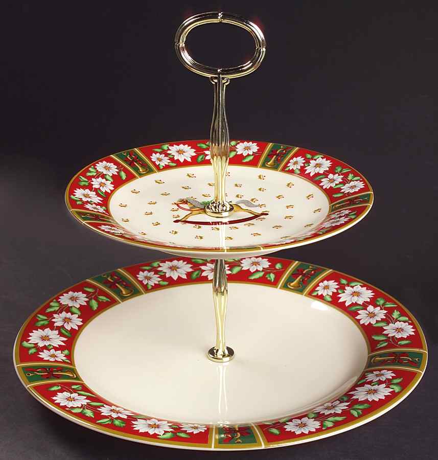 Charlton Hall 2 Tiered Serving Tray (Dinner & Salad Plate) by Kobe-1