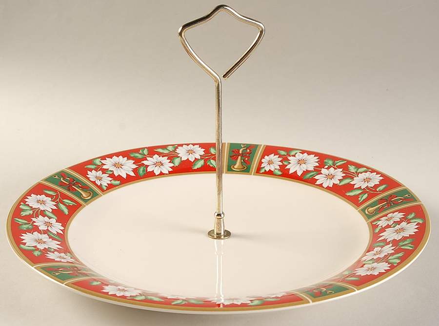 Charlton Hall Round Serving Plate with Handle (DP) by Kobe-1