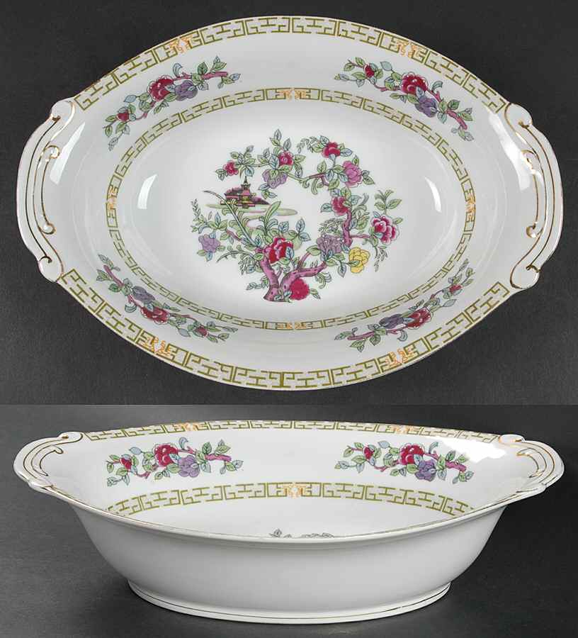 Indian Tree 11" Oval Vegetable Bowl by Korlis (Japan)-1