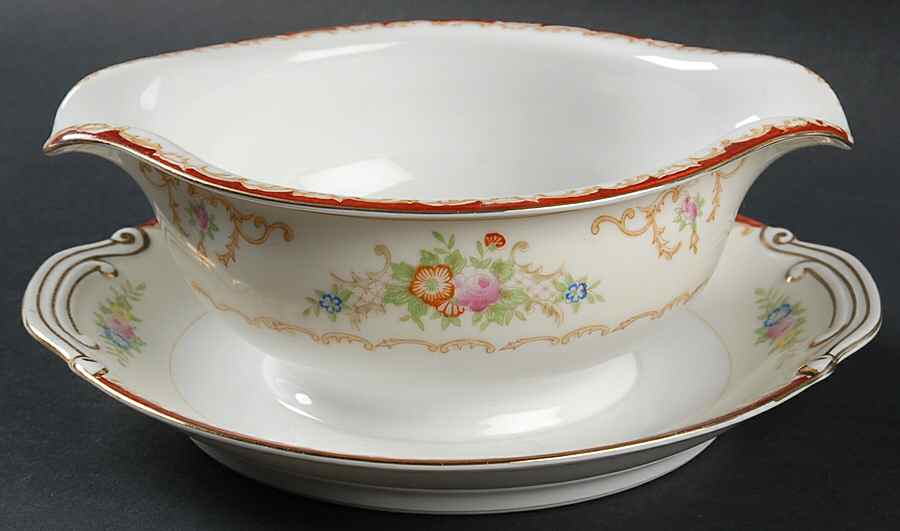 KON10 Gravy Boat with Attached Underplate by Kongo-1