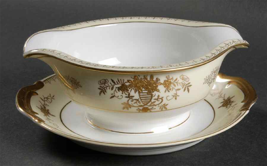 KON13 Gravy Boat with Attached Underplate by Kongo-1