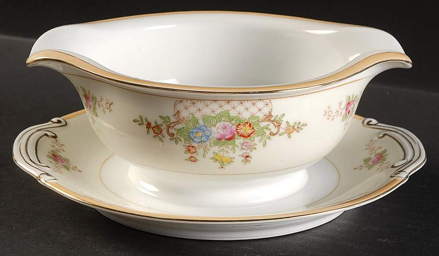 KON2 Gravy Boat with Attached Underplate by Kongo-1