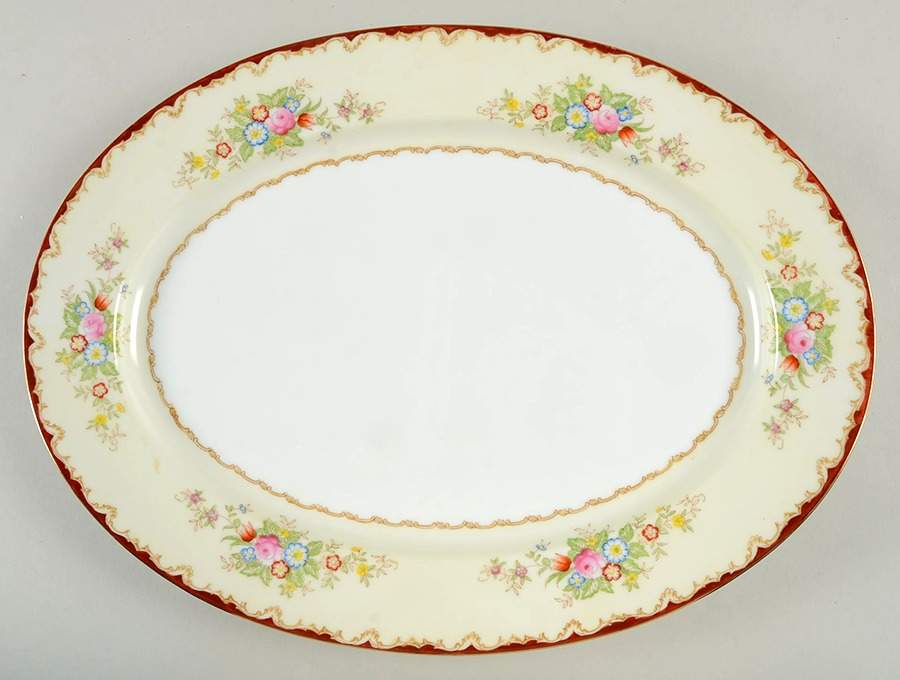 KON37 (JAPAN) 16" Oval Serving Platter by Kongo-1