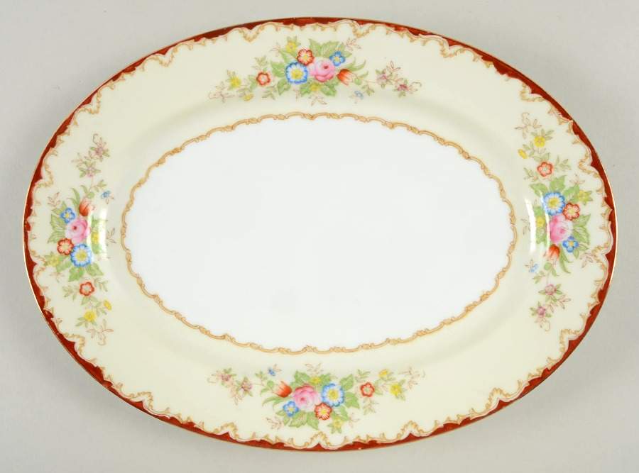 KON37 (JAPAN) 12" Oval Serving Platter by Kongo-1