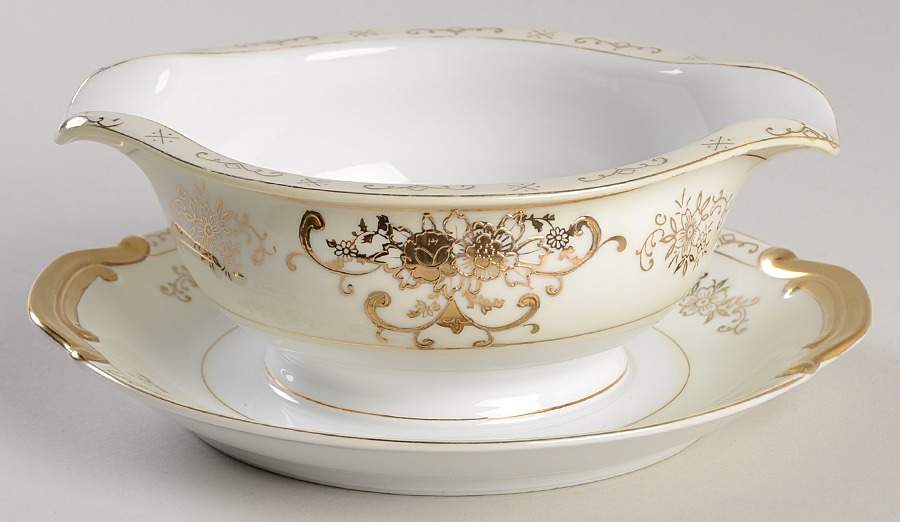 KON40 Gravy Boat with Attached Underplate by Kongo-1