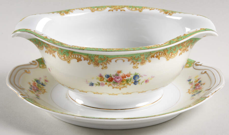 KON42 Round Gravy Boat/Attached Underplate by Kongo-1
