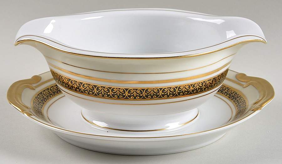 KON43 Gravy Boat with Attached Underplate by Kongo-1