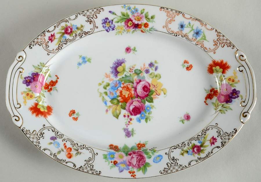 Romance 12" Oval Serving Platter by Kongo-1