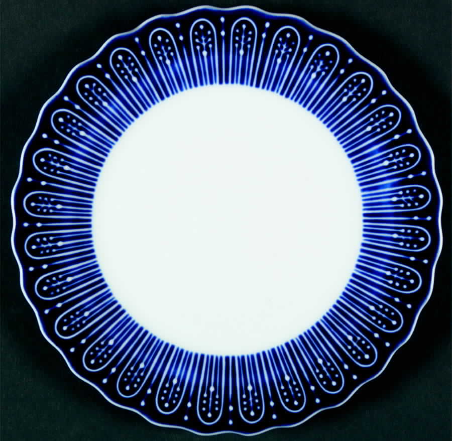 Blue Lace Bread & Butter Plate by Koransha-1