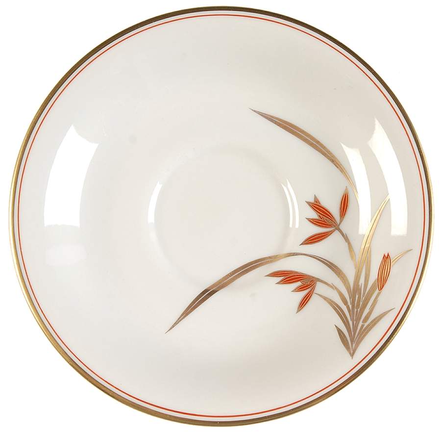 Golden Orchid Saucer by Koransha-1