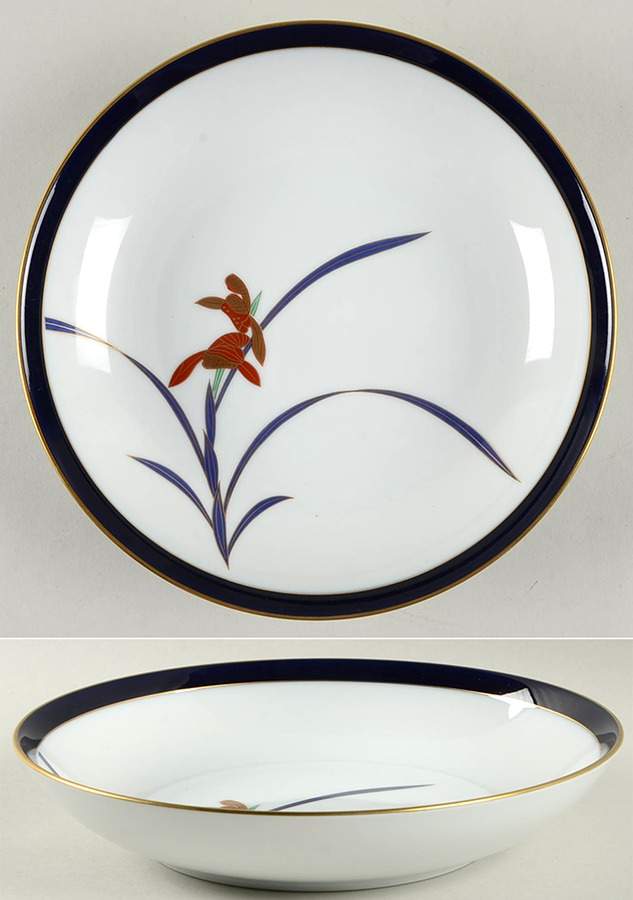 Orchid Lace Coupe Soup Bowl by Koransha-1