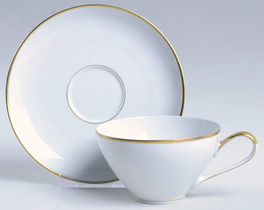 201 Flat Cup & Saucer Set by KPM-1