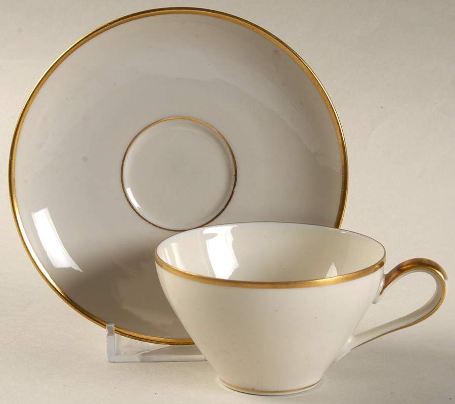 201 Flat Demitasse Cup & Saucer Set by KPM-1