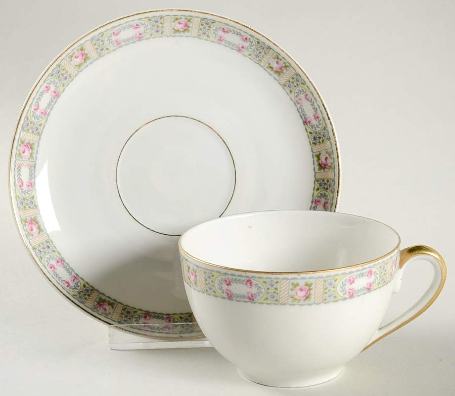 26244 Flat Cup & Saucer Set by KPM-1