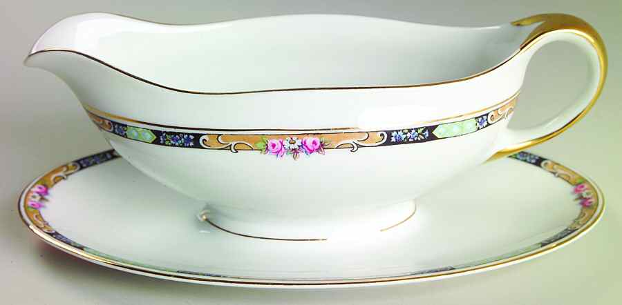 27044-4576 Gravy Boat with Attached Underplate by KPM-1