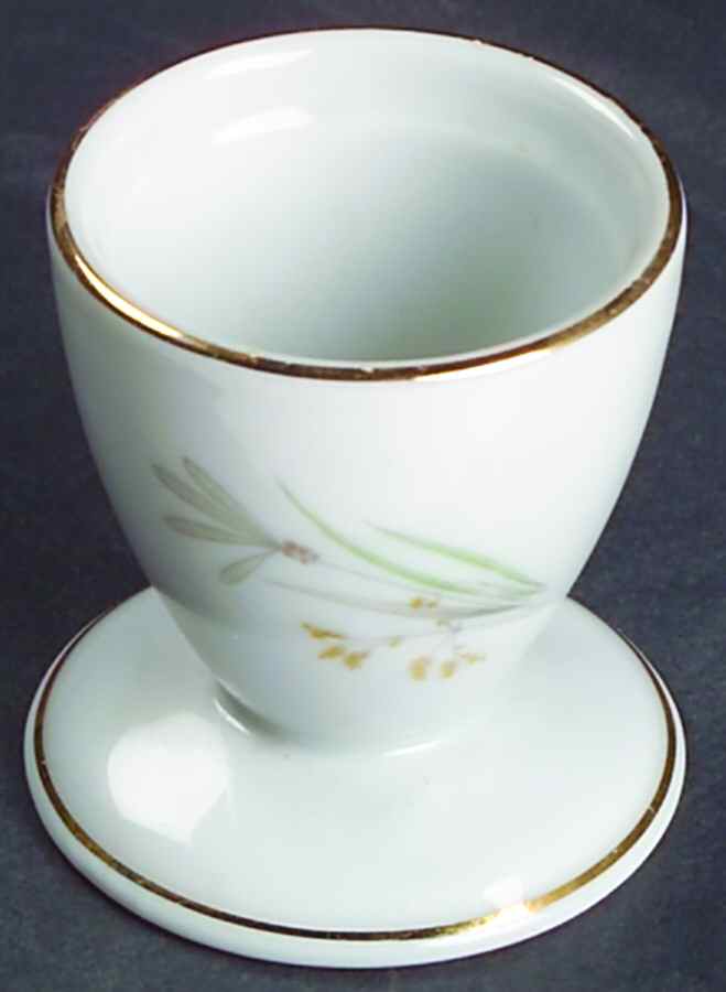 606 (White, Gold Trim) Single Egg Cup by KPM-1