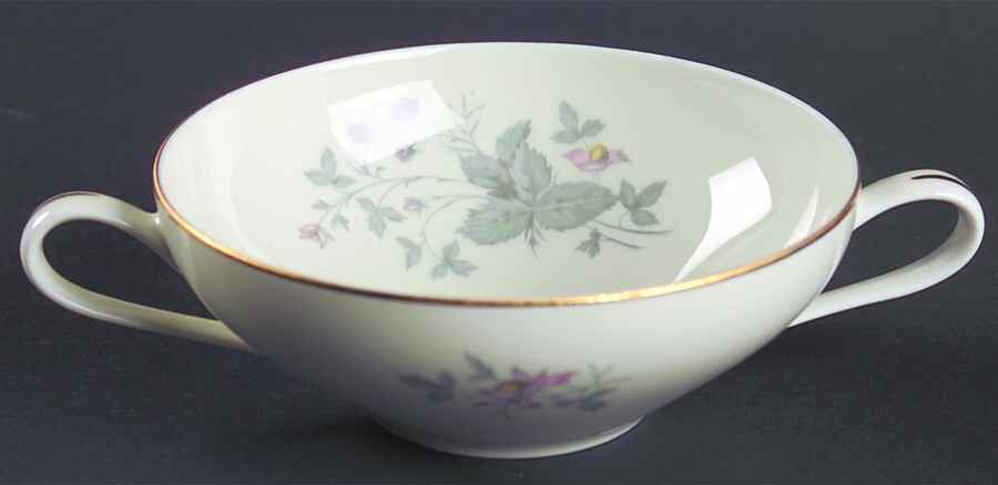 629 (Cream Background) Flat Cream Soup Bowl by KPM-1