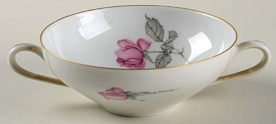 675 (Gold Trim) Flat Cream Soup Bowl by KPM-1