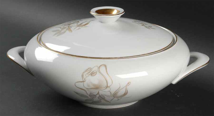 Goldrose Round Covered Vegetable by KPM-1