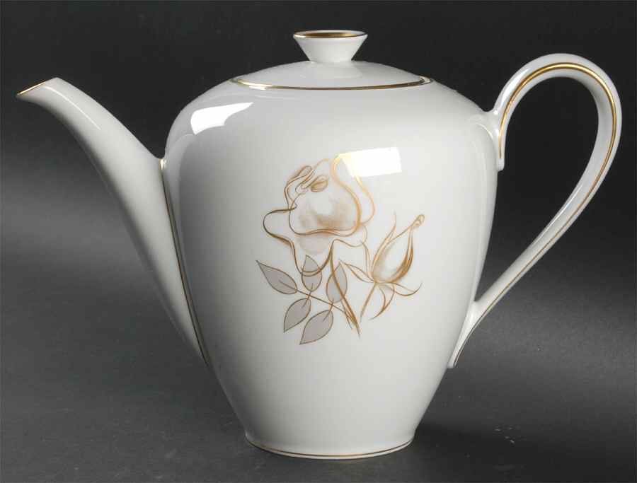 Goldrose Coffee Pot & Lid by KPM-1