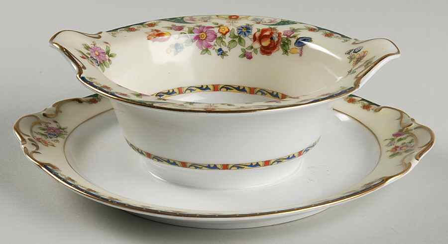 Kingsly Gravy Boat with Attached Underplate by KPM-1