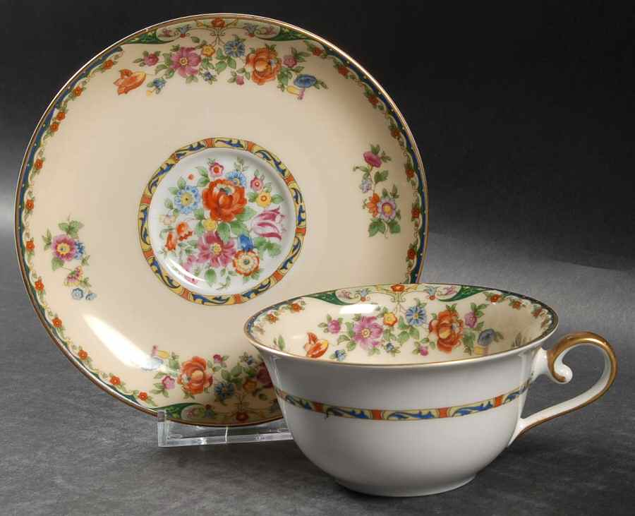 Kingsly Flat Cup & Saucer Set by KPM-1