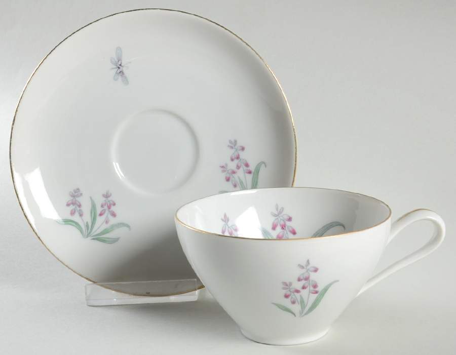 689 Flat Cup & Saucer Set by KPM-1