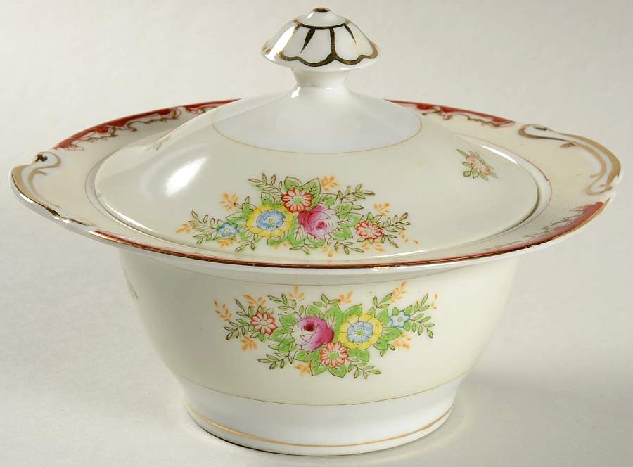 KRE1 Sugar Bowl & Lid by Krescent (Japan)-1