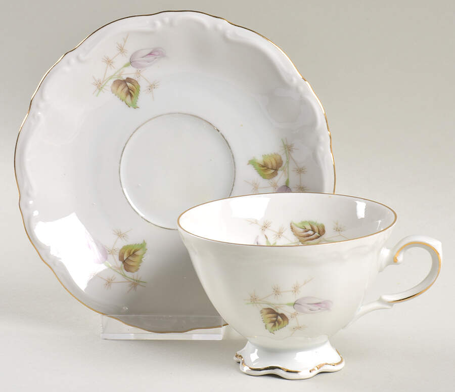 Celia Footed Cup & Saucer Set by Kronester-1