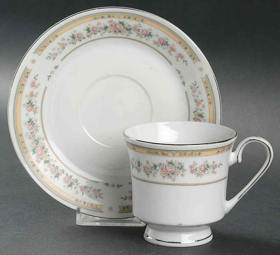 KSA1 Footed Cup & Saucer Set by Kentfield & Sawyer-1