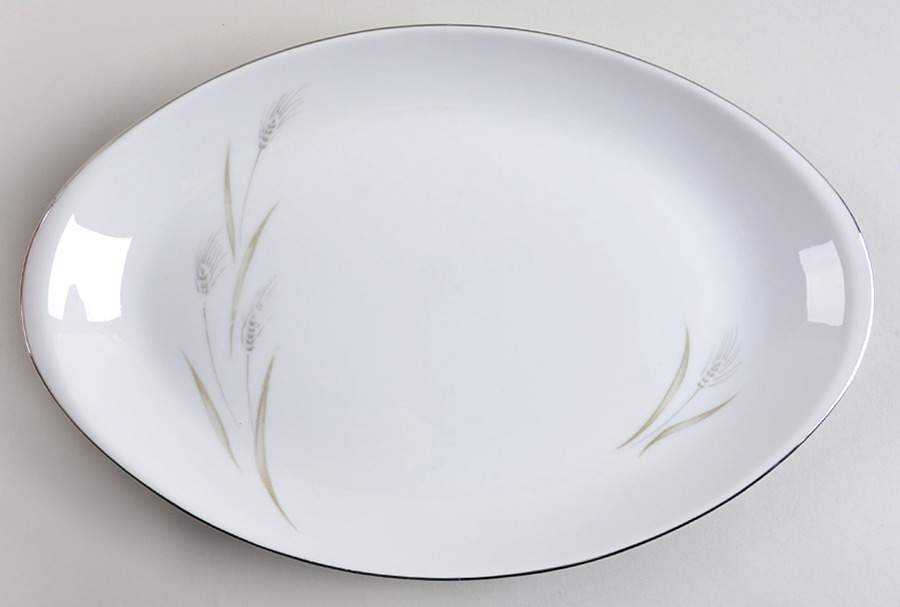 Autumn Wheat 14" Oval Serving Platter by Kessington-1