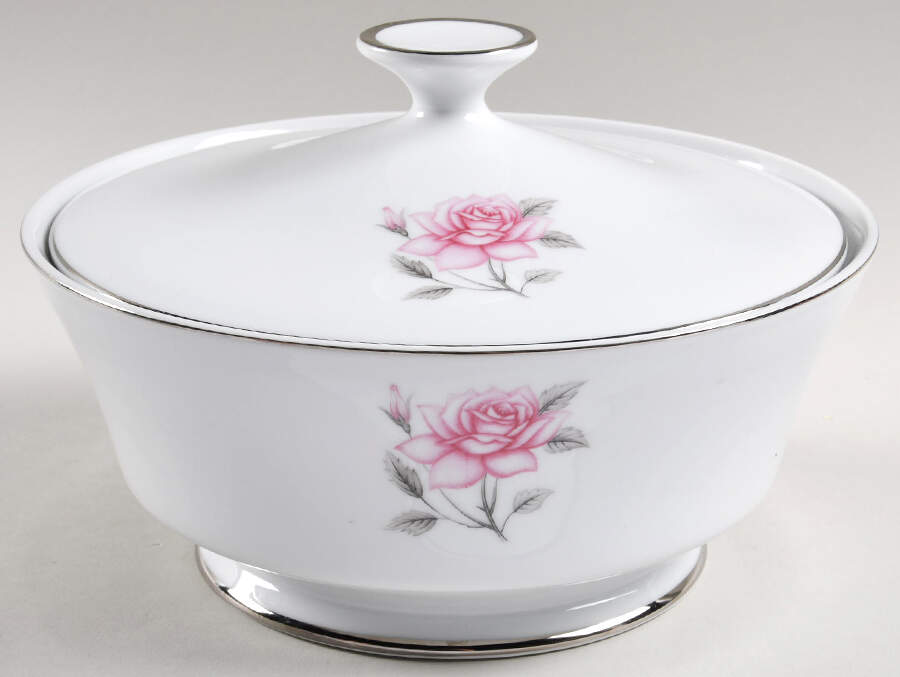 Majestic Rose Round Covered Vegetable by Kessington-1