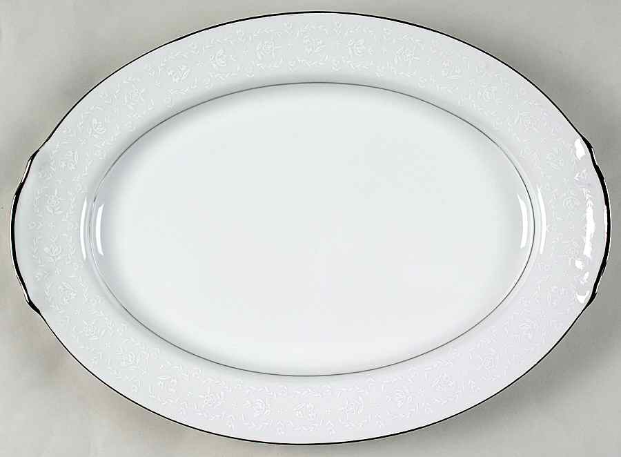 Petite Fleurs 14" Oval Serving Platter by Kessington-1