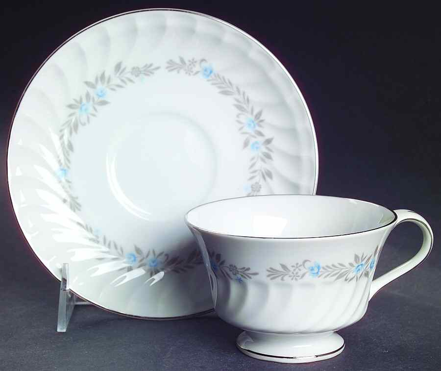 Springtime Footed Cup & Saucer Set by Kessington-1