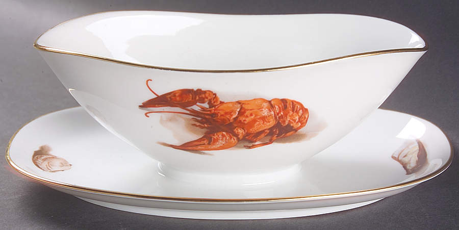JKW5 Gravy Boat with Attached Underplate by JKW Bavaria-1
