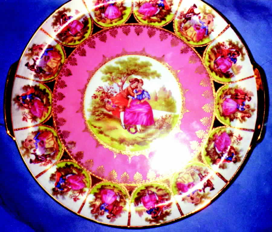 SBV4 Handled Cake Plate by STW (Bavaria)-1