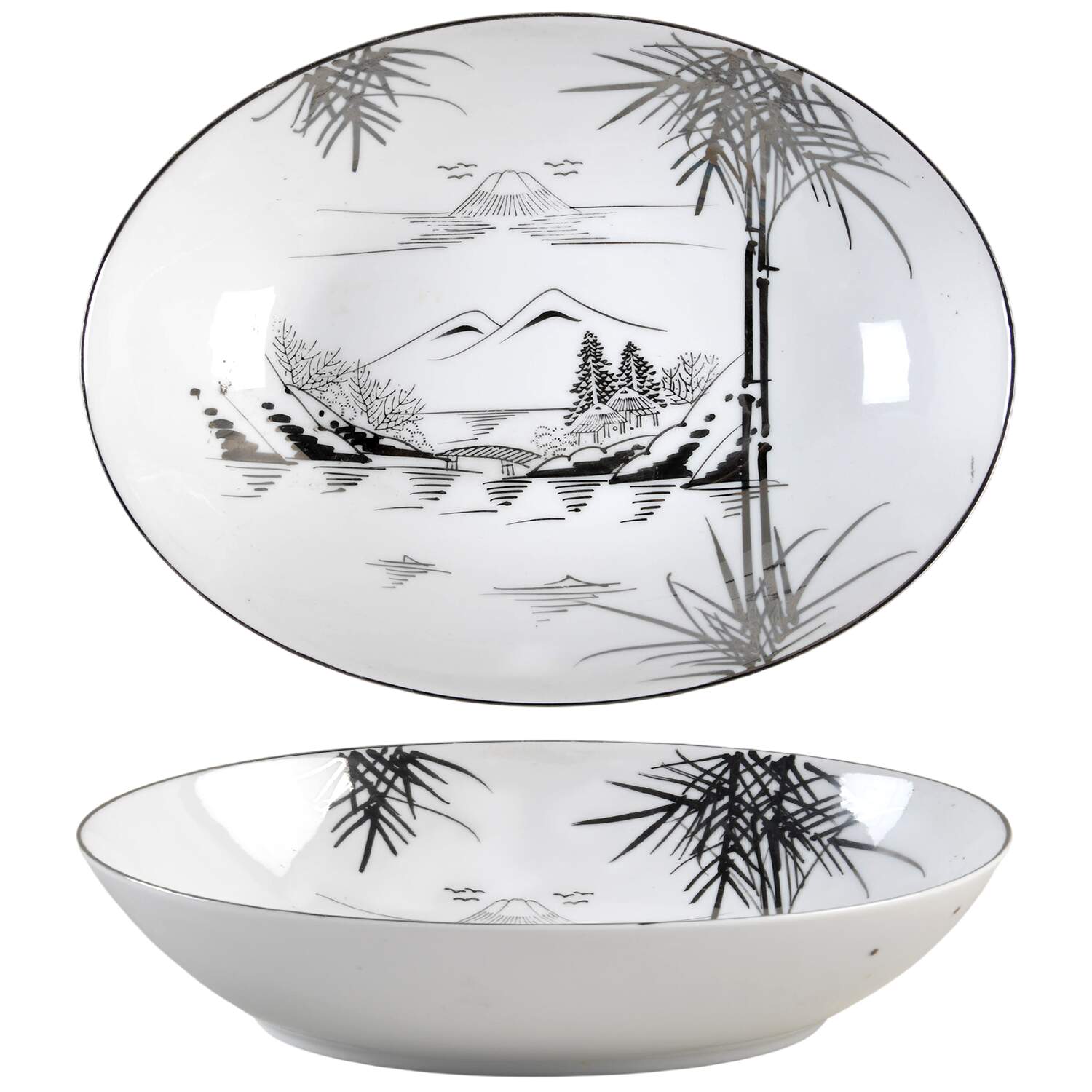 KUT3 10" Oval Vegetable Bowl by Kutani-1