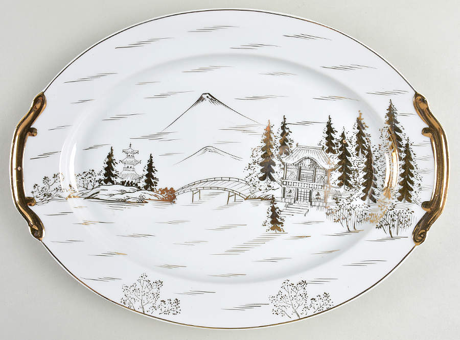 KUT30 13" Oval Serving Platter by Kutani-1