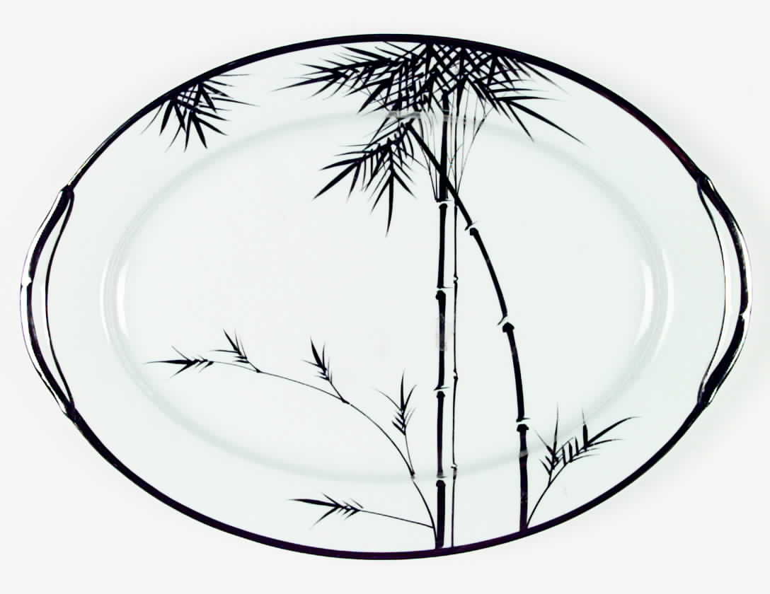 KUT38 16" Oval Serving Platter by Kutani-1