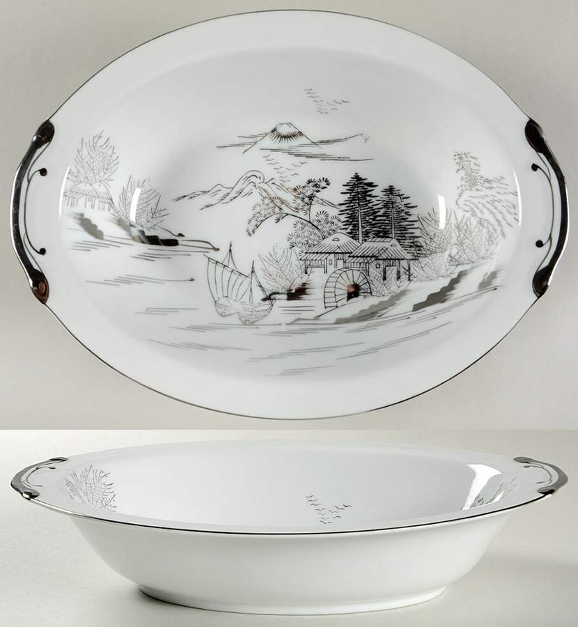 KUT6 10" Oval Vegetable Bowl by Kutani-1