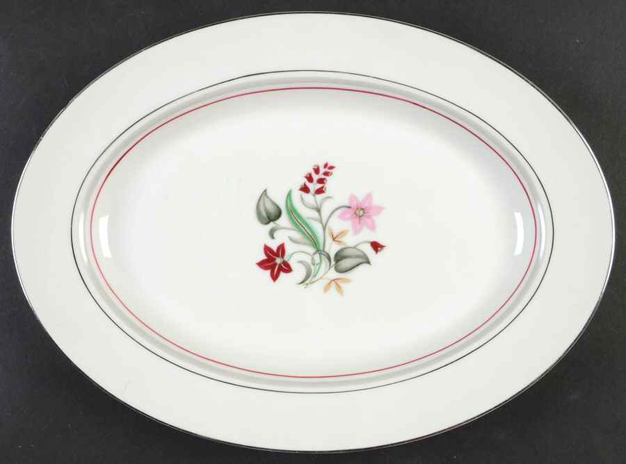 Bouquet 12" Oval Serving Platter by Kyoto-1