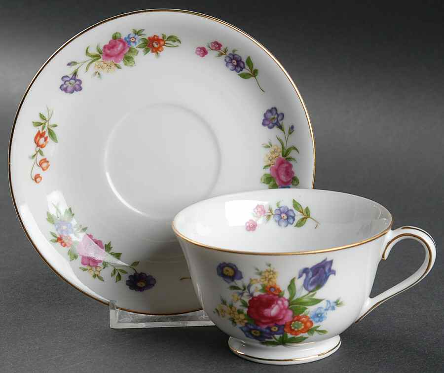 Dresden Footed Cup & Saucer Set by Kyoto-1